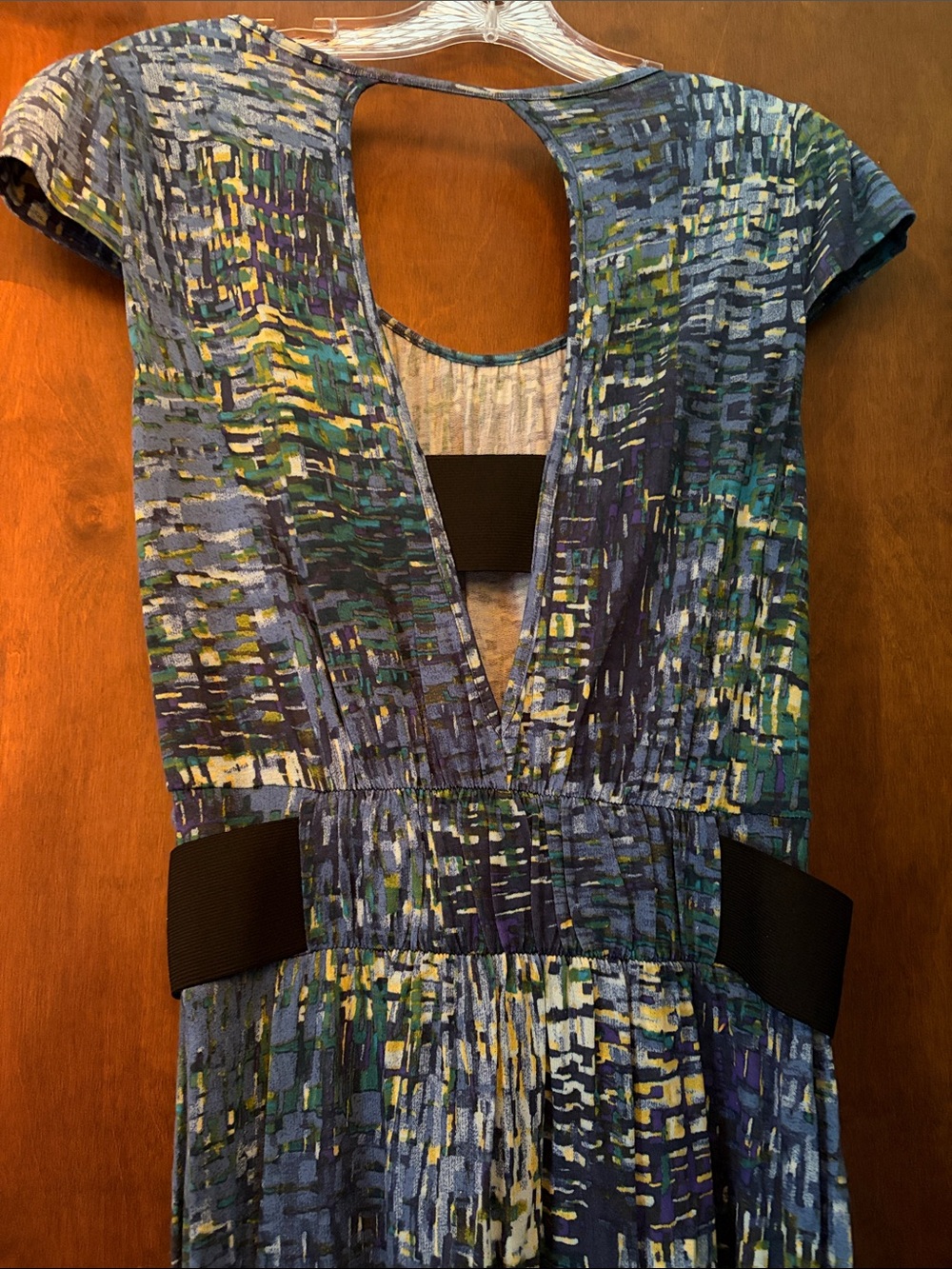 Blue printed dress - Picture 2 of 6